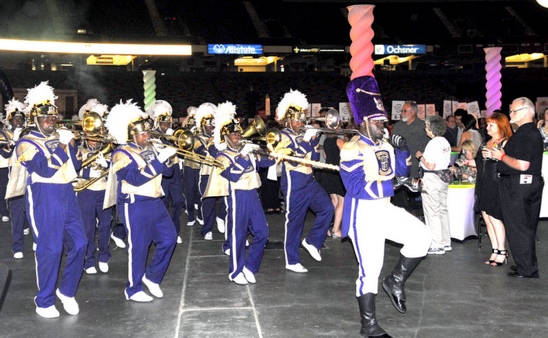 marching band in parade